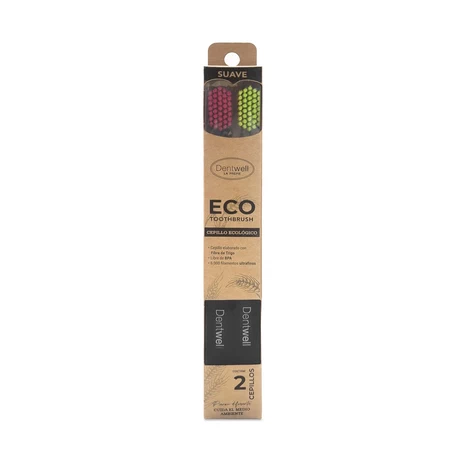 Cepillo dental Suave Ecológico Rosado-Amarillo 2 Un