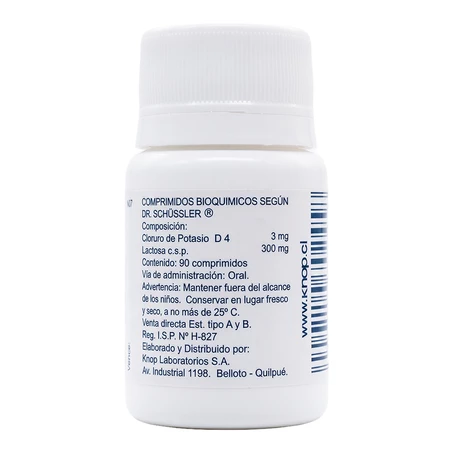 KALIUM MURIATICUM D6 COMPRIMIDO BQ - vista alternativa