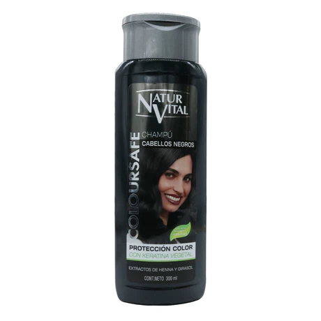 Shampoo Henna Cabellos Negros/canos Coloursafe 300 mL Natur Vital - vista alternativa