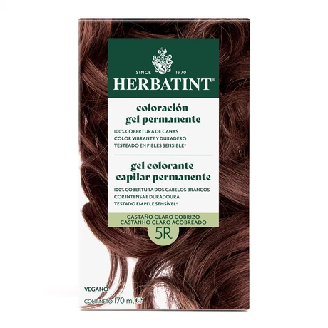 Tintura Permanente 5R Castaño Claro Cobrizo Herbatint