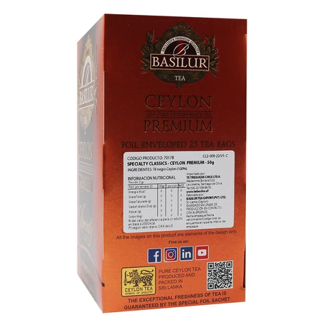 Te negro ceylan premium 2g x 25 bolsas, Basilur - vista alternativa