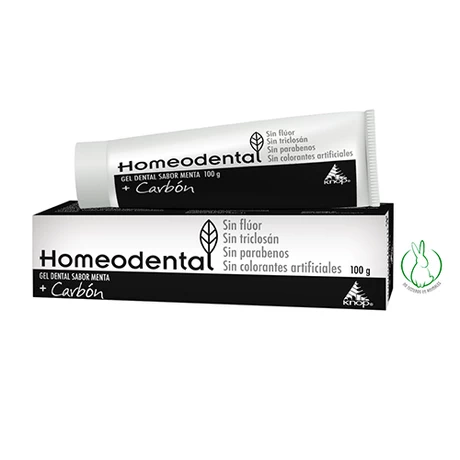 Pasta Dental gel c/carbón 100 g, Homeodental