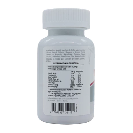 Vitamina C Mini 100mg x100 comprimidos masticables, CPN - vista alternativa