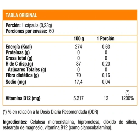 Vitamina B12 12 mcg x 60 cápsulas - Sunvit life - vista alternativa