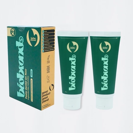Pasta dental menta sin Fluor Hydroxyapatite 2 Un - Biobrands