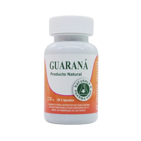 Guarana 430 mg x 50 cápsulas - Pharma Knop® - vista alternativa