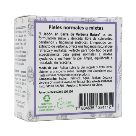 Jabón en barra de Verbena 100 g - Baisse® - vista alternativa