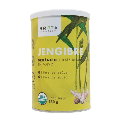 Jengibre organico en polvo 150 g, Brota