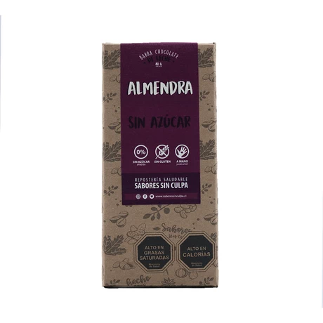Barra chocolate harina almendras sabores sin culpa 80 g