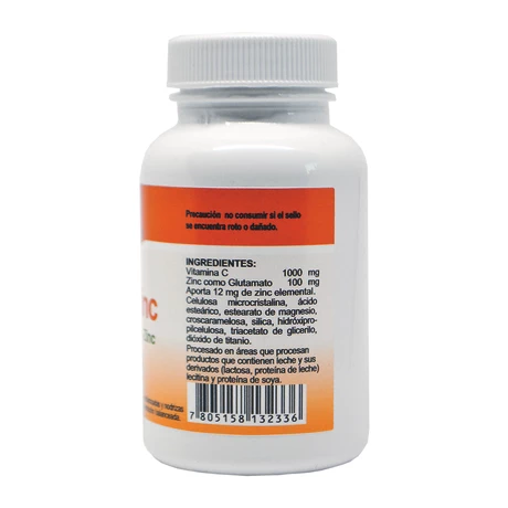 Vitamina C 1000 mg + Zinc x 60 comprimidos - FDC - vista alternativa