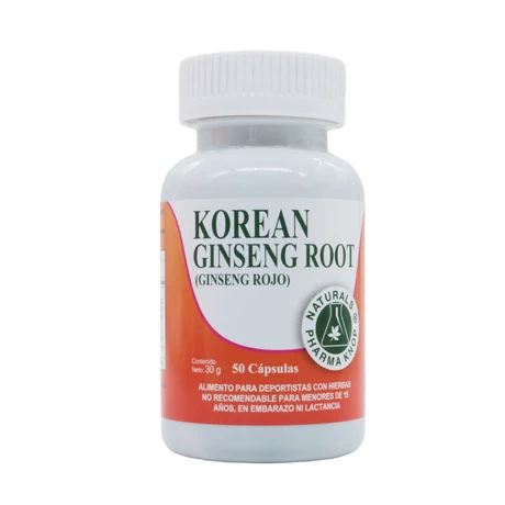 Ginseng Rojo Koreano 500 mg x 50 cápsulas - Pharma Knop® - vista alternativa