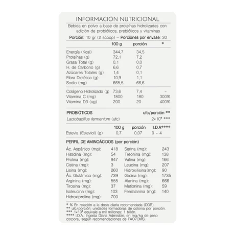 Colágeno + Probióticos x300 grs, Apolinary NUP - vista alternativa