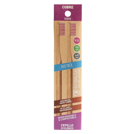 Cepillo dental suave biodegradable morado 2 Un - vista alternativa