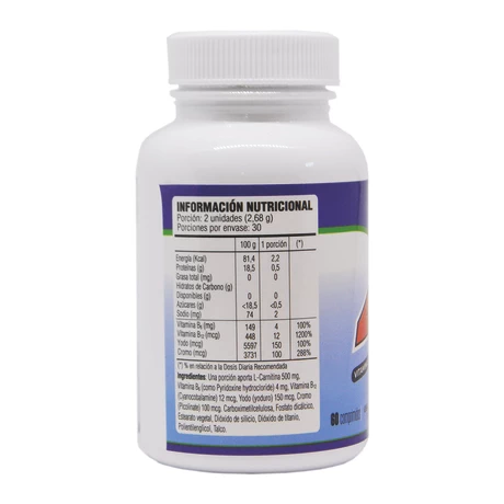 4 en 1 + L-Carnitina x 60 comprimidos - FDC - vista alternativa