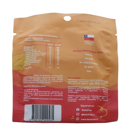 Galleta vegana moroketo 40g, Keto Free - vista alternativa