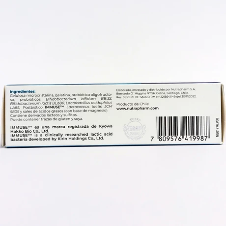 PostBiotic Adulto x30 cápsulas, Nutrapharm - vista alternativa