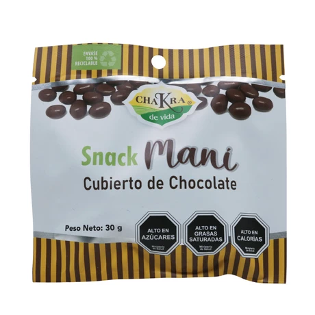 Maní cubierto chocolate leche 30 g, CDV