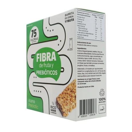 Barrita Azana prebiotic caja display x 5u, Cascara - vista alternativa