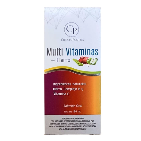 Multivitaminas + Hierro, solución oral 180 ml, CP Nutrientes - vista alternativa