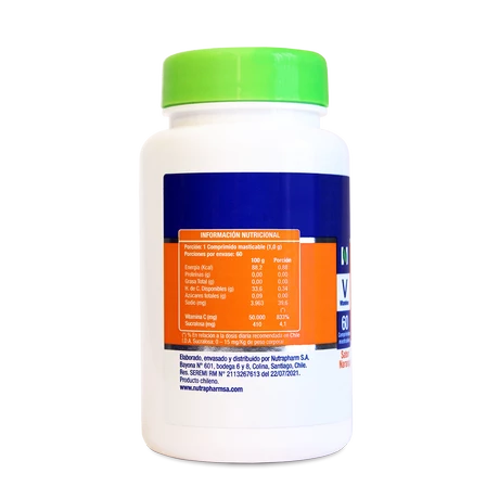 Vitamina C 500 mg x 60 comprimidos masticables - Nutrapharm - vista alternativa