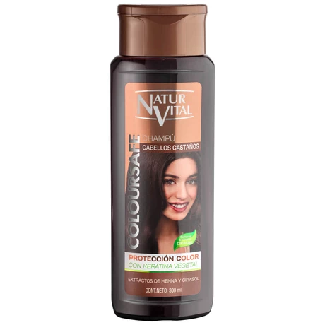 Shampoo Henna Cabellos Castaños ColourSafe NaturVital 300 mL