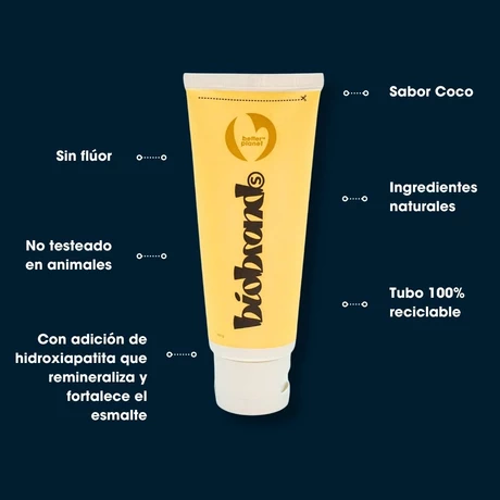 Pasta dental coco sin fluor 100 g - Biobrands - vista alternativa