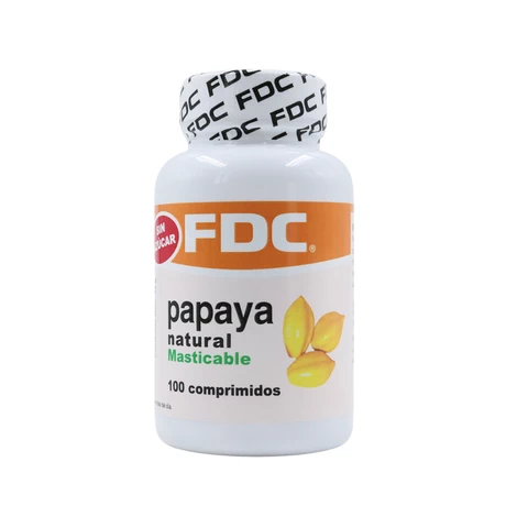Papaya natural x 100 comprimidos masticables - FDC