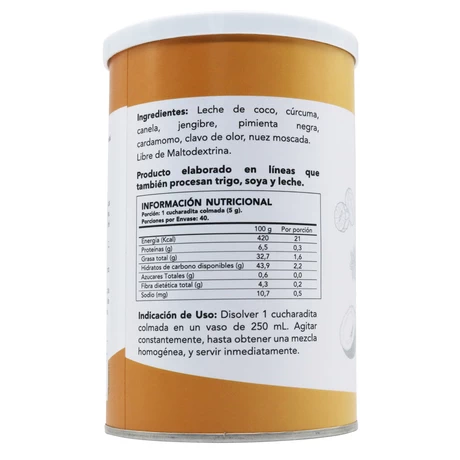 Golden Milk ayurvedic en polvo 200 g frasco, CDV  - vista alternativa