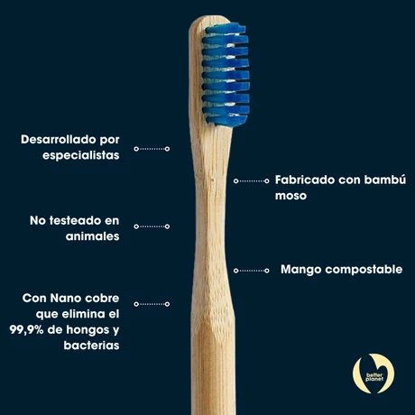 Cepillo Dental Biodegradable dental azul 1 Un - vista alternativa