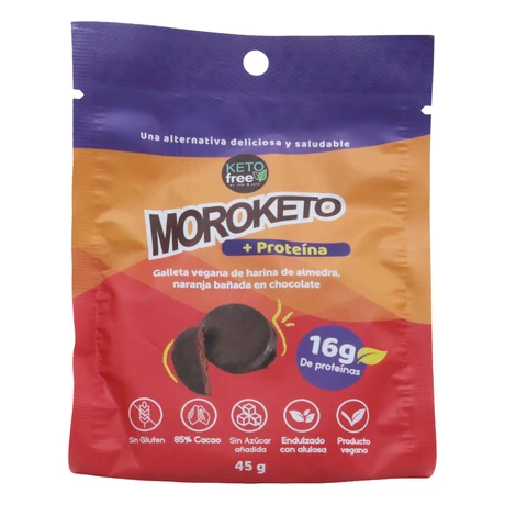 Galleta Vegana 18g Moroketo 45g, Keto Free 