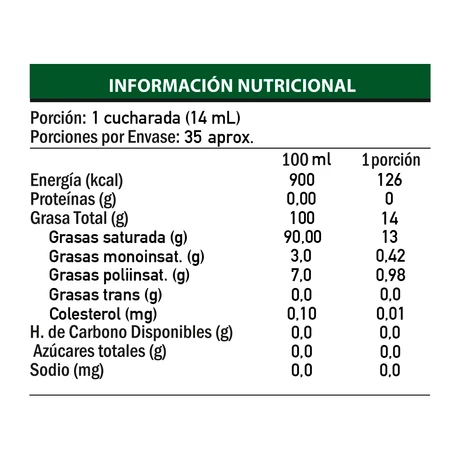 Aceite de Coco Orgánico 500 mL CDV - vista alternativa