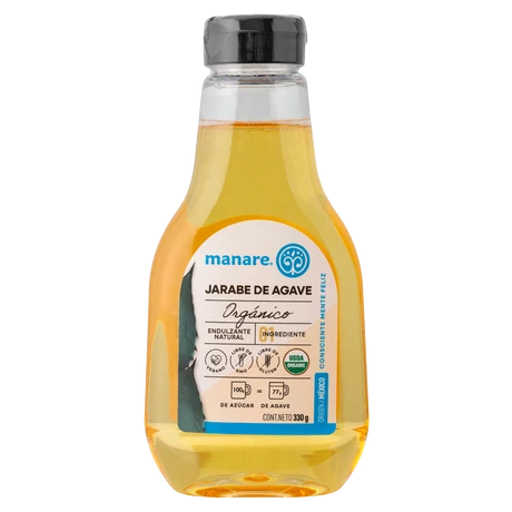 Jarabe de agave orgánico 330g, manare