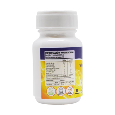 Vitamina B12 sublingual x60 comprimidos,FDC - vista alternativa