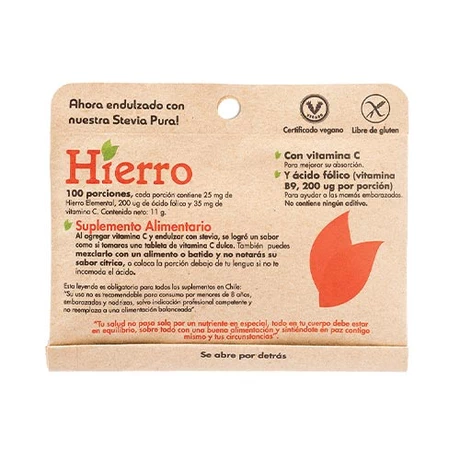 Hierro con Stevia pura 11g - Dulzura Natural
