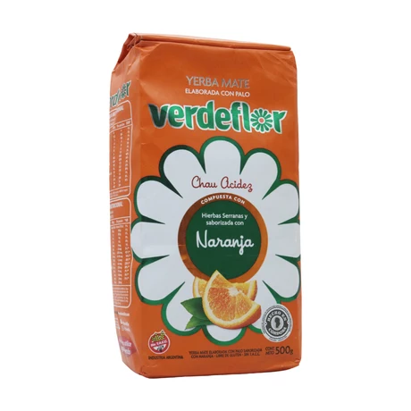 Yerba mate naranja 500 g , Verde Flor