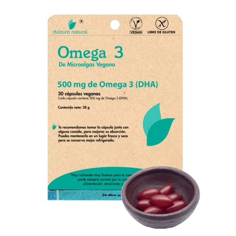 Omega 3 de vegan 500 mg  x 30 cápsulas  - Dulzura Natural