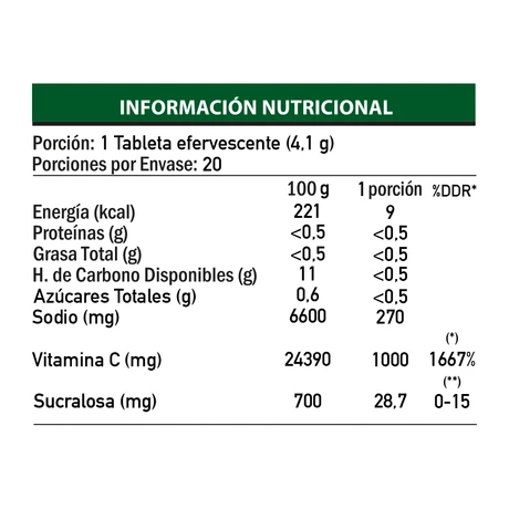 Vitamina C berries 1000 mg x20 tabletas efervescentes - vista alternativa