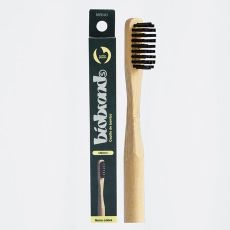 Cepillo Dental Biodegradable Negro Medio
