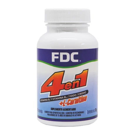 4 en 1 + L-Carnitina x 60 comprimidos - FDC