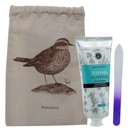 Pack Baisse® Crema Manos Nutritiva 100 g + Lima uñas Cristal + Bolsa