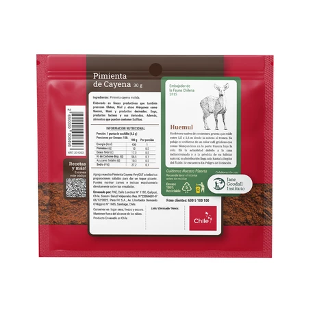 Pimienta Cayena 30 g , VERY GUT - vista alternativa