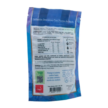 Infusión descanso C. Flores de Bach 50g Very Gut - vista alternativa