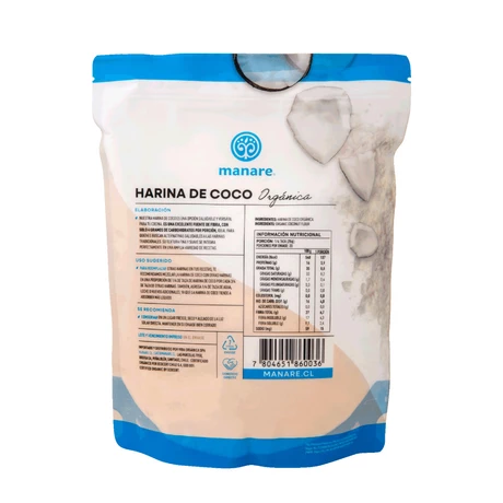 Harina de Coco Orgánica 500 g - vista alternativa