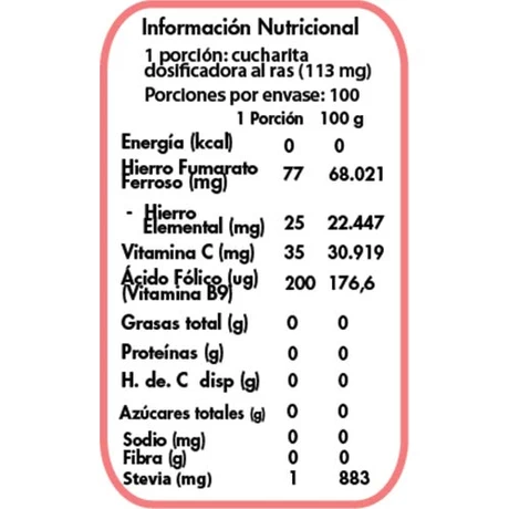Hierro con Stevia pura 11g - Dulzura Natural - vista alternativa