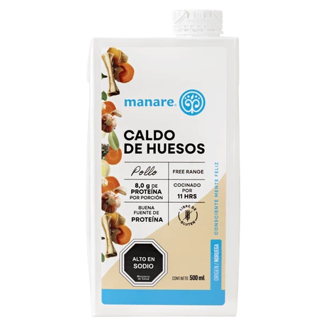 Caldo de Huesos Pollo, 500 mL, Manare