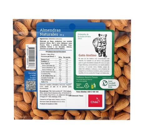 Almendras Natur, 30 G - vista alternativa