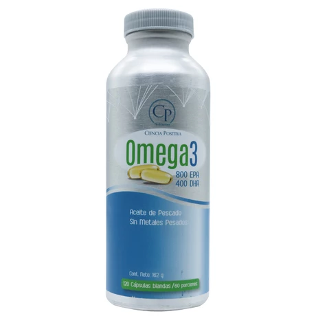 Omega 3 800 EPA y 400 DHA x120 cápsulas blandas, CP Nutrientes