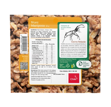 Nuez Mariposa 30 G - vista alternativa