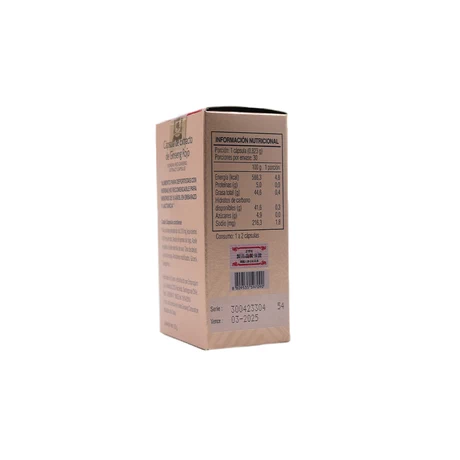 Extracto Ginseng Rojo Koreano 210 mg x 30 cápsulas blandas - vista alternativa