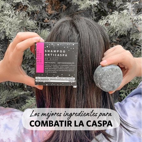 Shampoo Anticaspa en barra 70 g - Natural Detox - vista alternativa